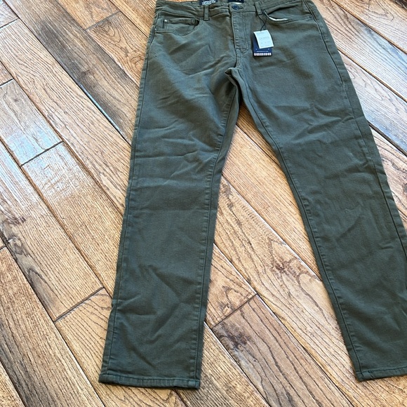 The Original Ben Sherman Straight Fit Olive STRETCH jeans - Picture 2 of 10